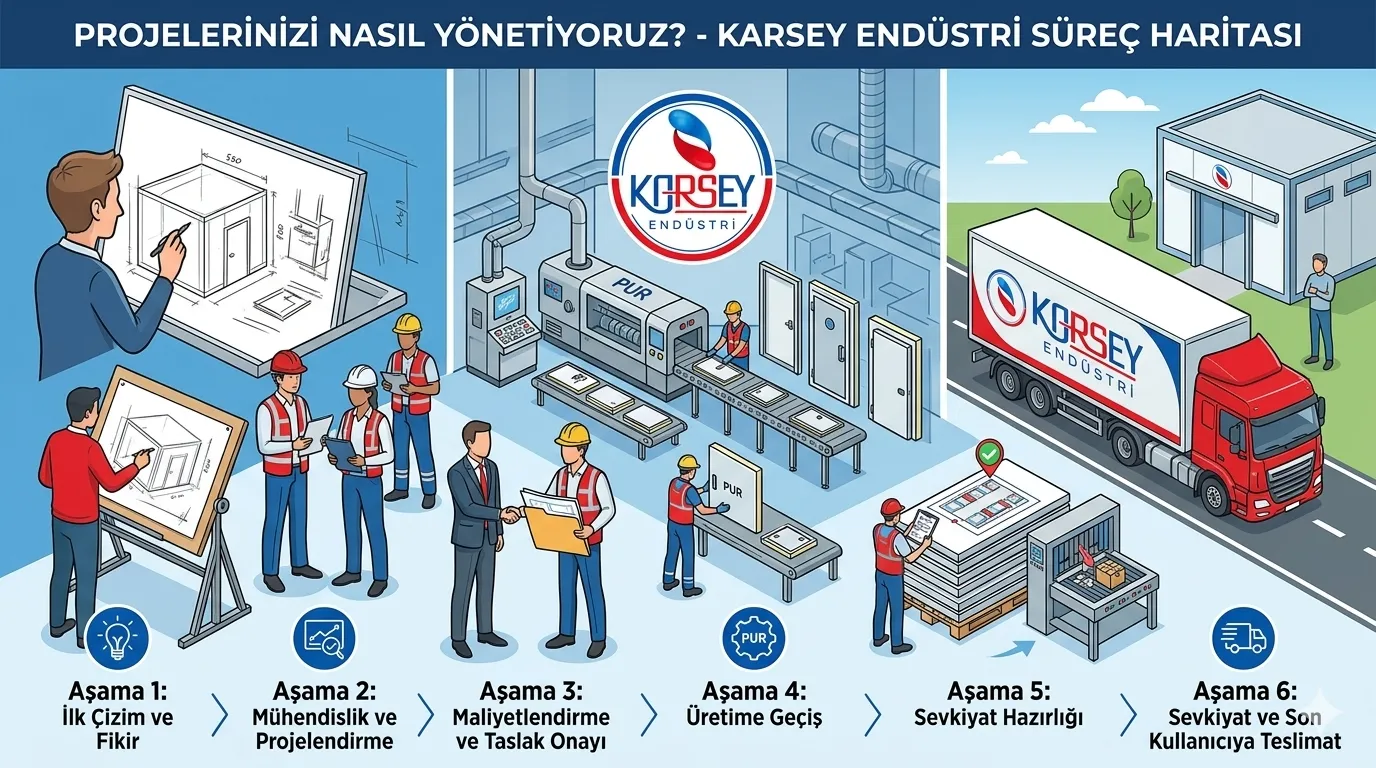 Soğuk Oda Projelerinizi Nasıl Yönetiyoruz? Adım Adım Üretim ve Sevk Sürecimiz