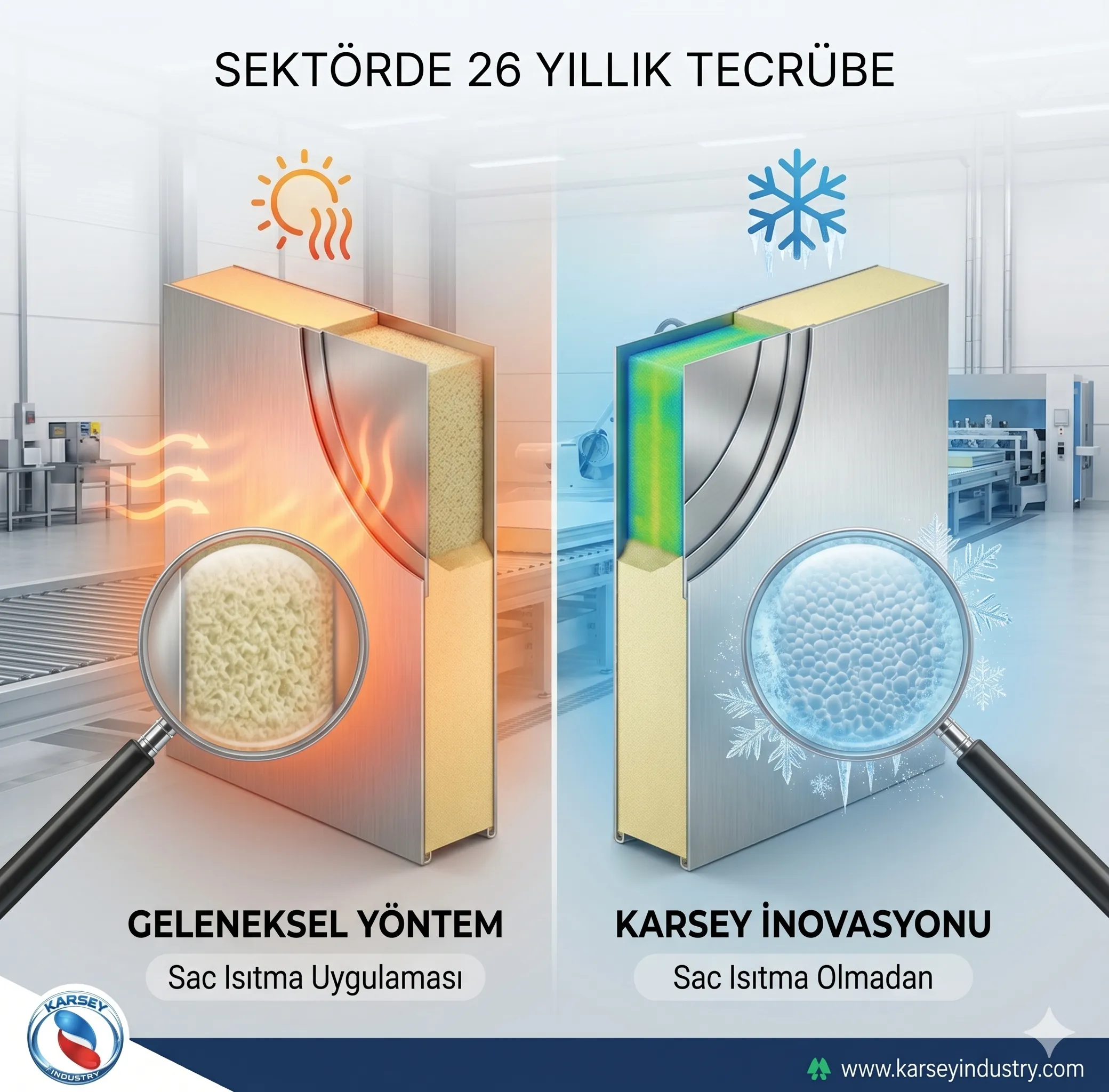 PUR Dolgu Teknolojisinde İnovasyon: Saç Isıtma Sistemi Olmadan Maksimum İzolasyon