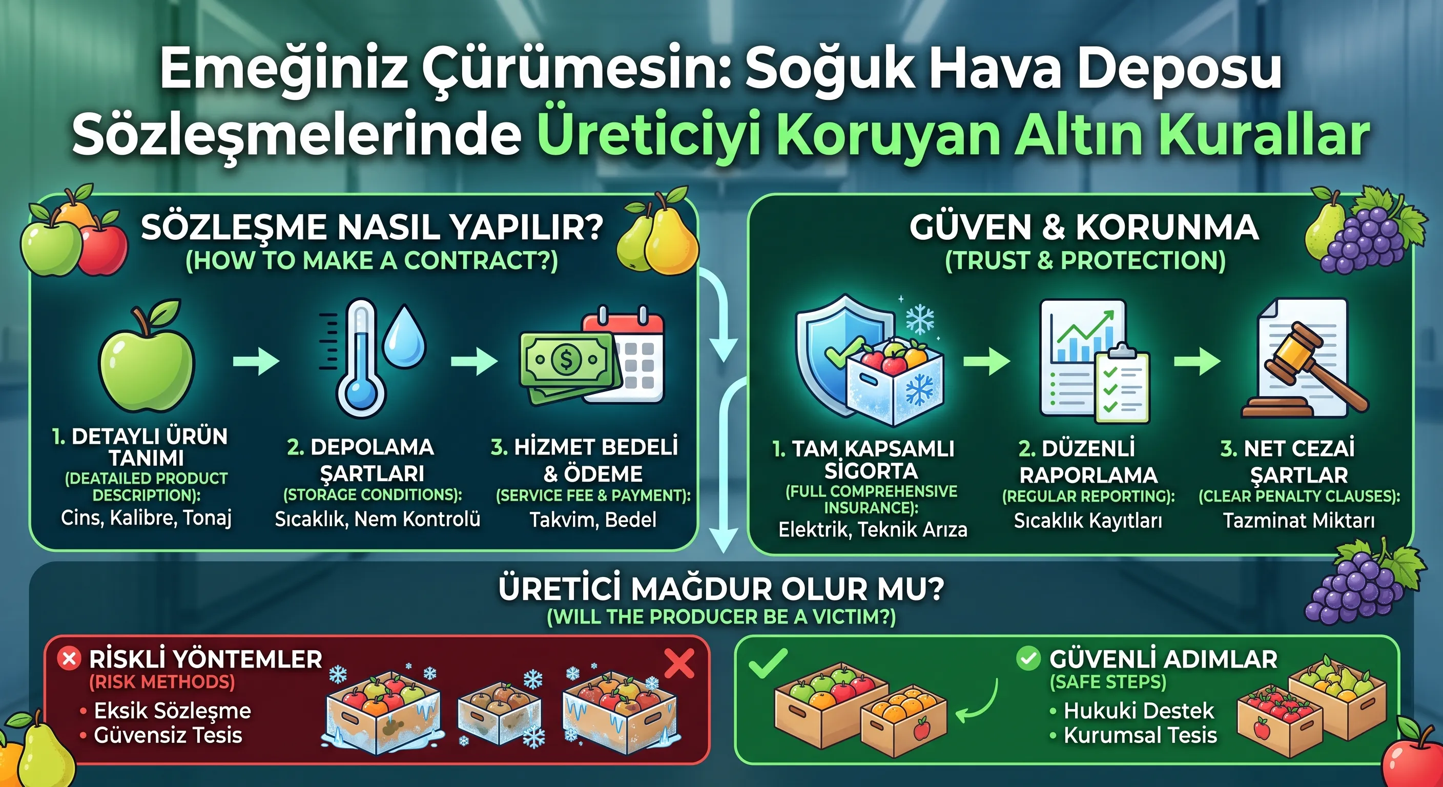 Emeğiniz Çürümesin: Soğuk Hava Deposu Sözleşmelerinde Üreticiyi Koruyan Altın Kurallar