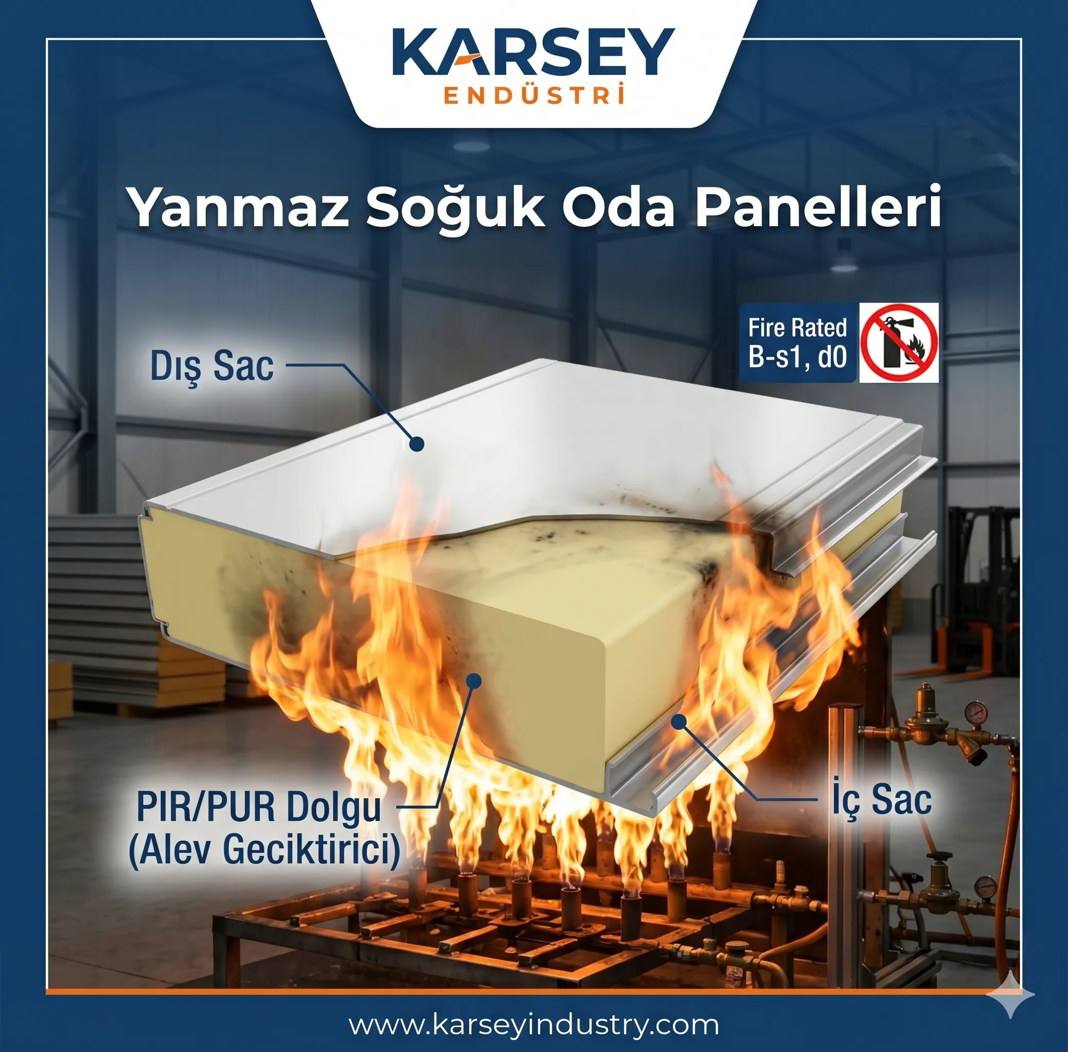 Endüstriyel Yapılarda Yangın Güvenliği ve Soğuk Oda Panel Seçimi