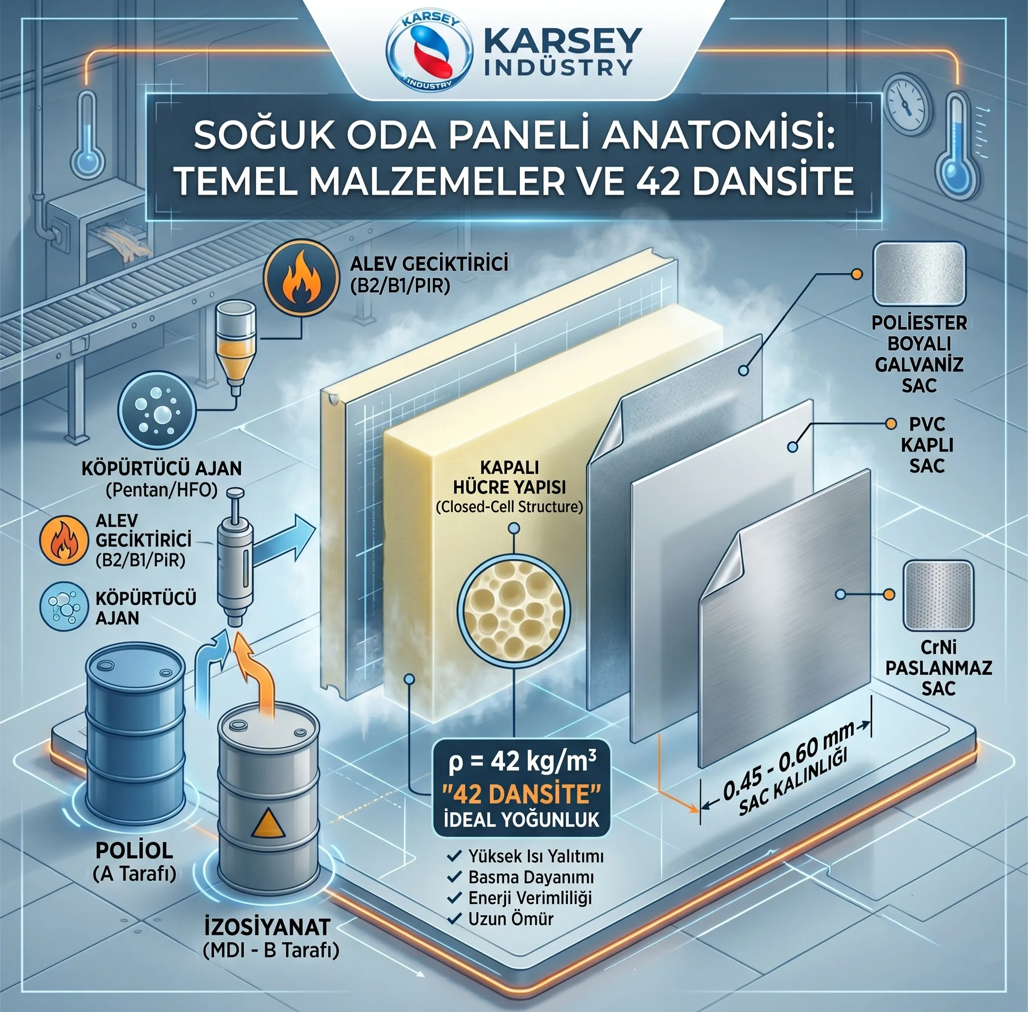 Soğuk Oda Panellerinin Arkasındaki Bilim: Ana Malzemeler neler ?