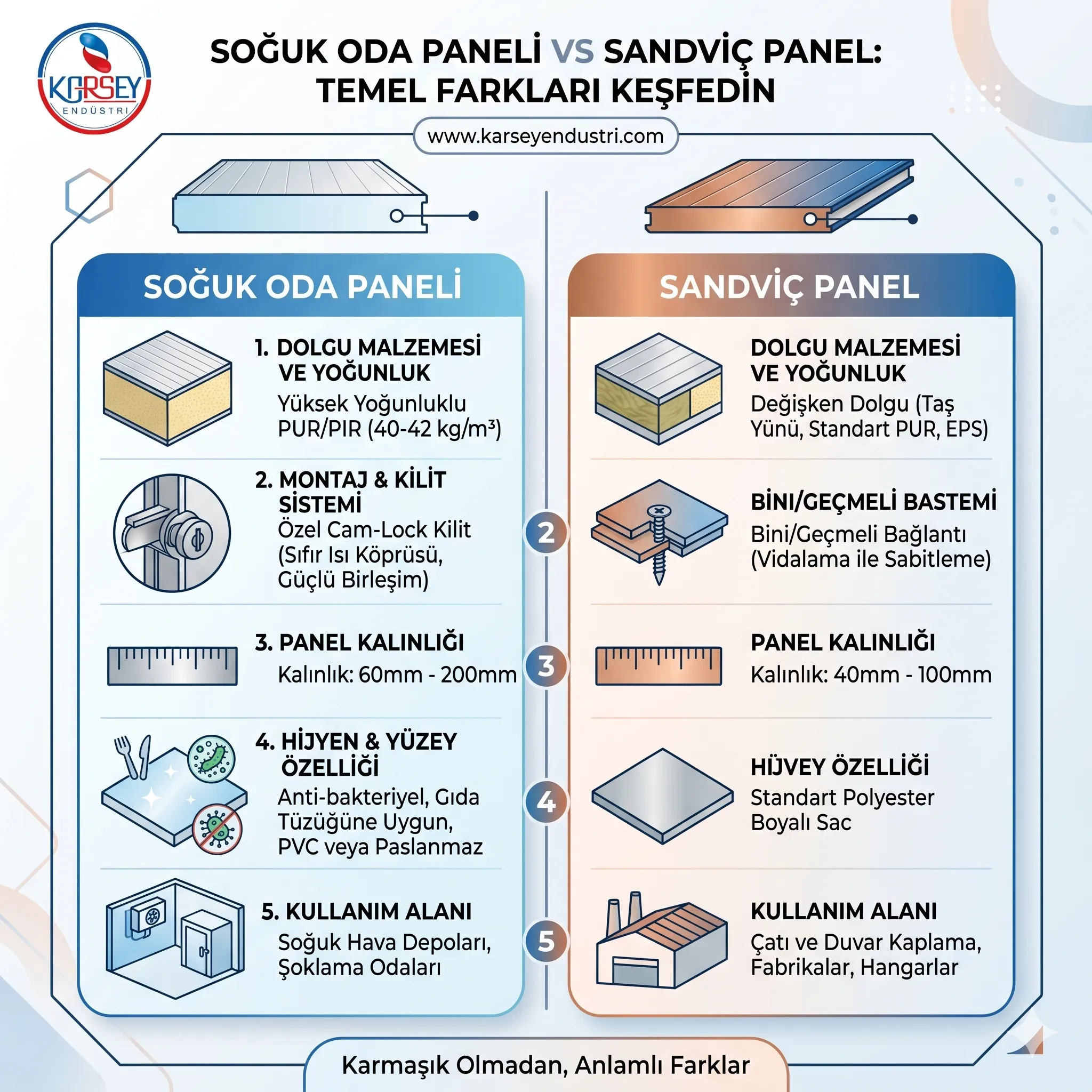 Sandviç Panel mi, Soğuk Oda Paneli mi? Aralarındaki 4 Temel Fark
