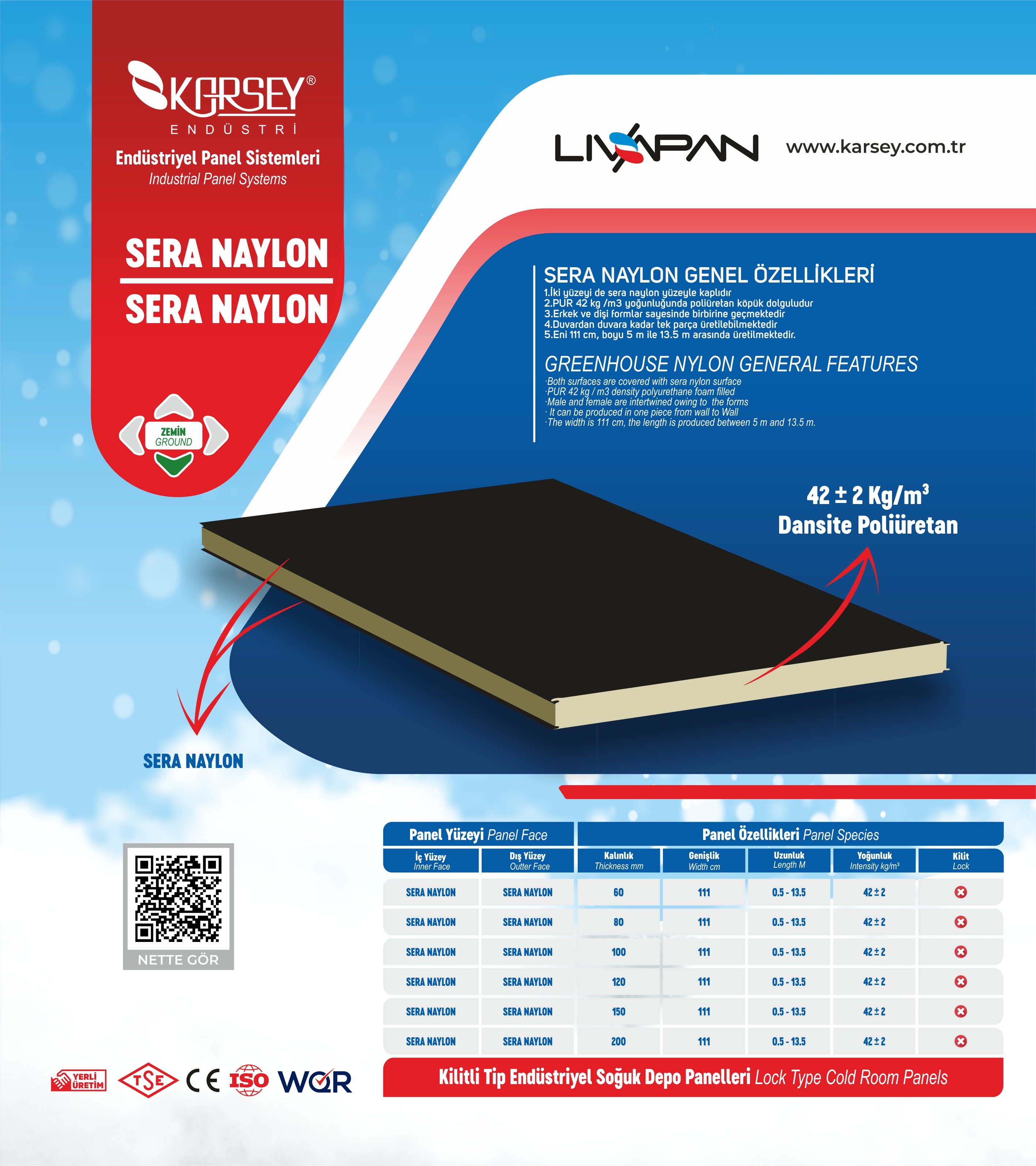 Soğuk Oda Zemin Paneli | Sera Naylon Kaplama | Karsey Endüstri